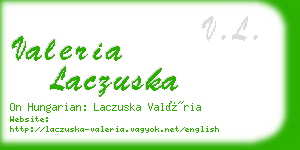 valeria laczuska business card